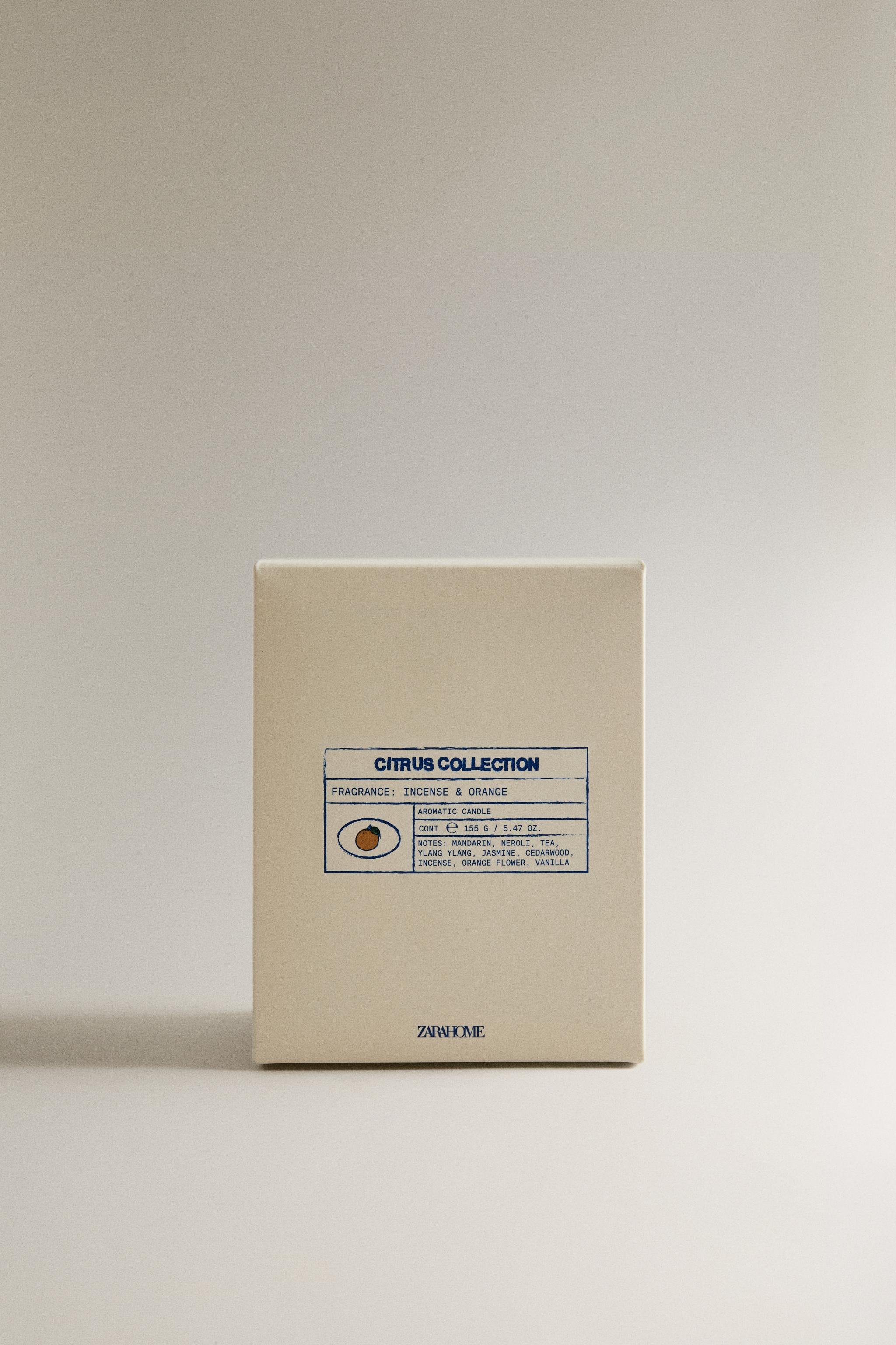 (155 G) INCENSE & ORANGE SCENTED CANDLE