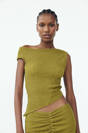 TOP TEXTURÉ - Vert olive de Zara - Image 0