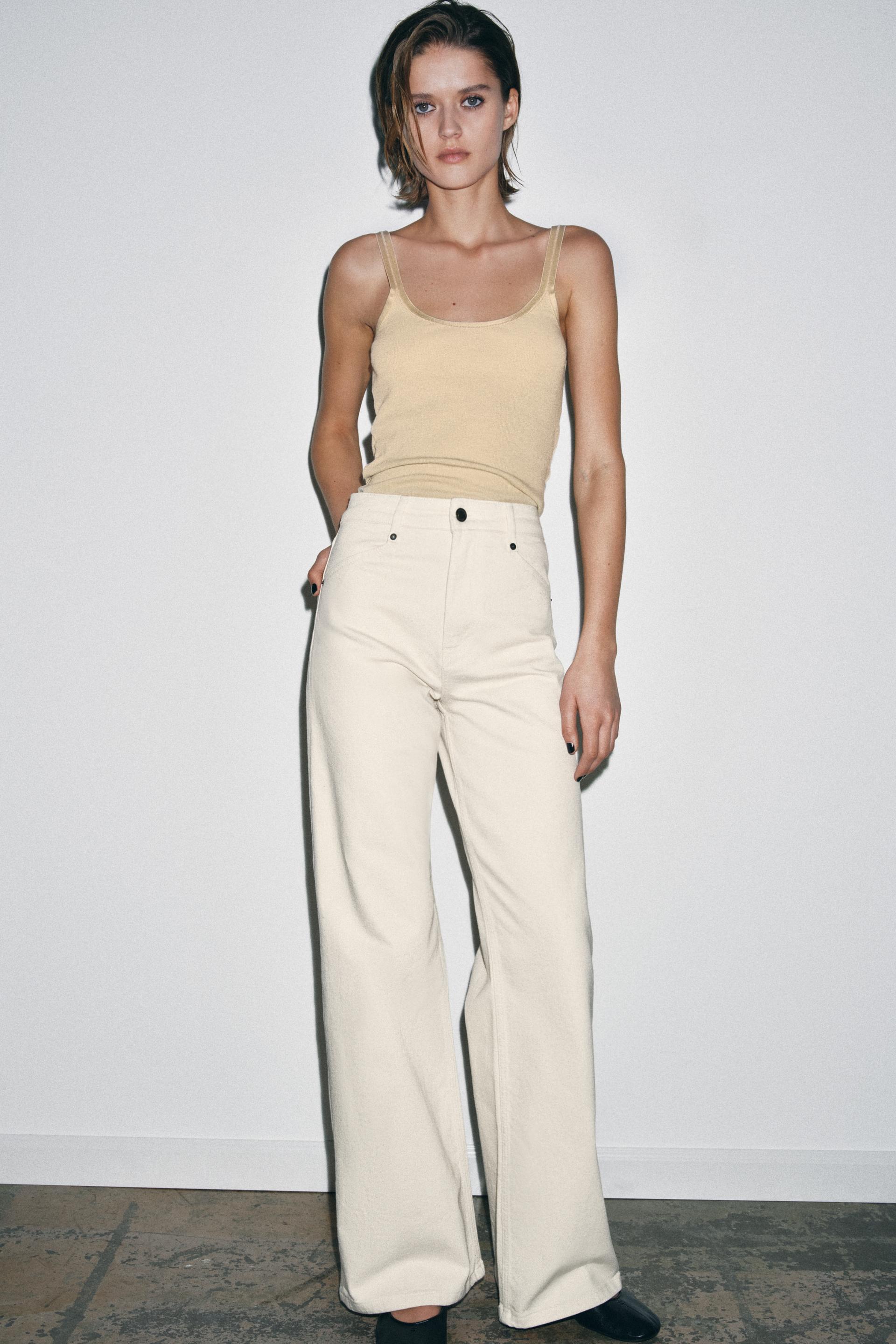 Zara ZW COLLECTION HIGH-WAIST WIDE LEG JEANS
