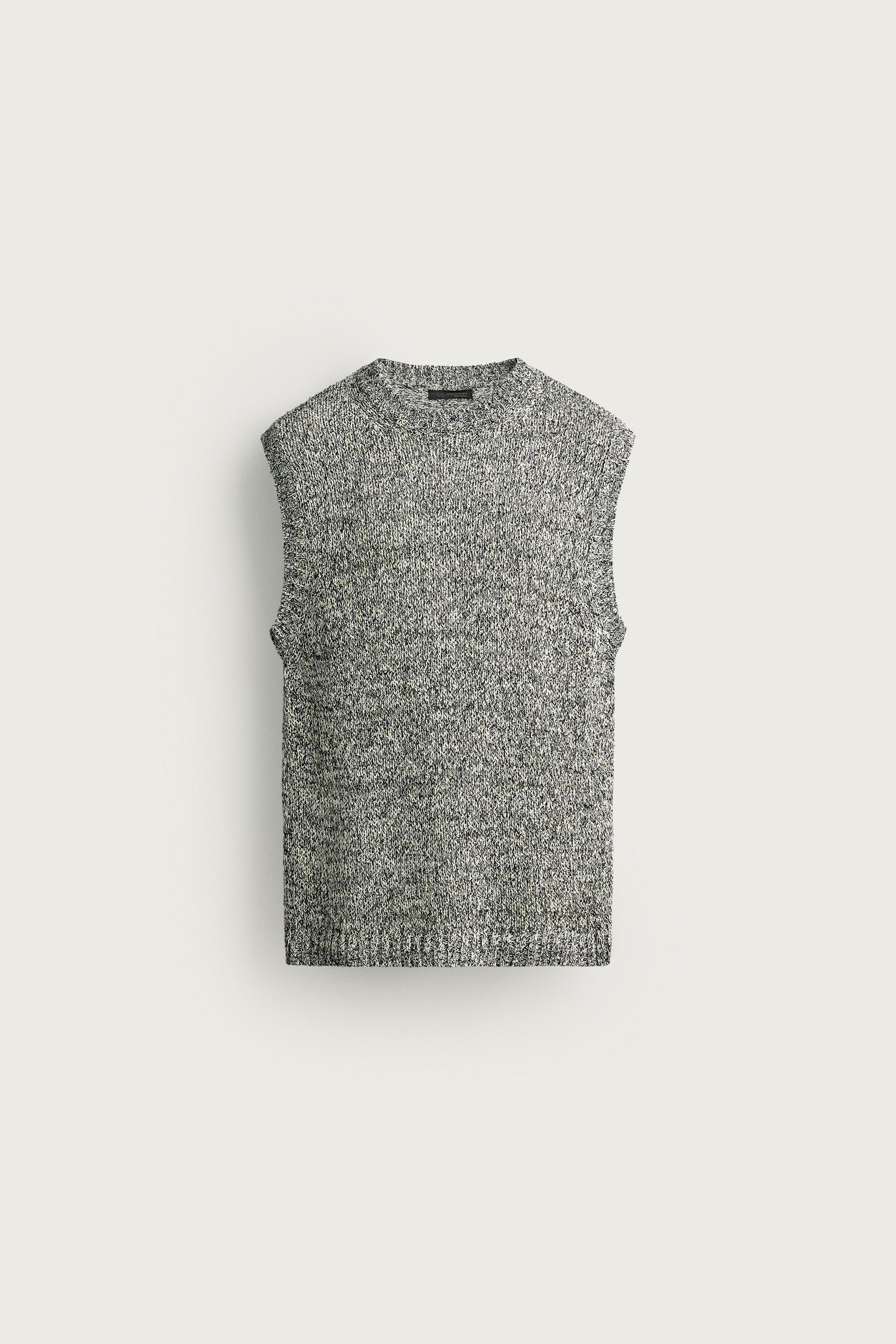 Мужские жилеты Zara TEXTURED KNIT VEST — фото 8