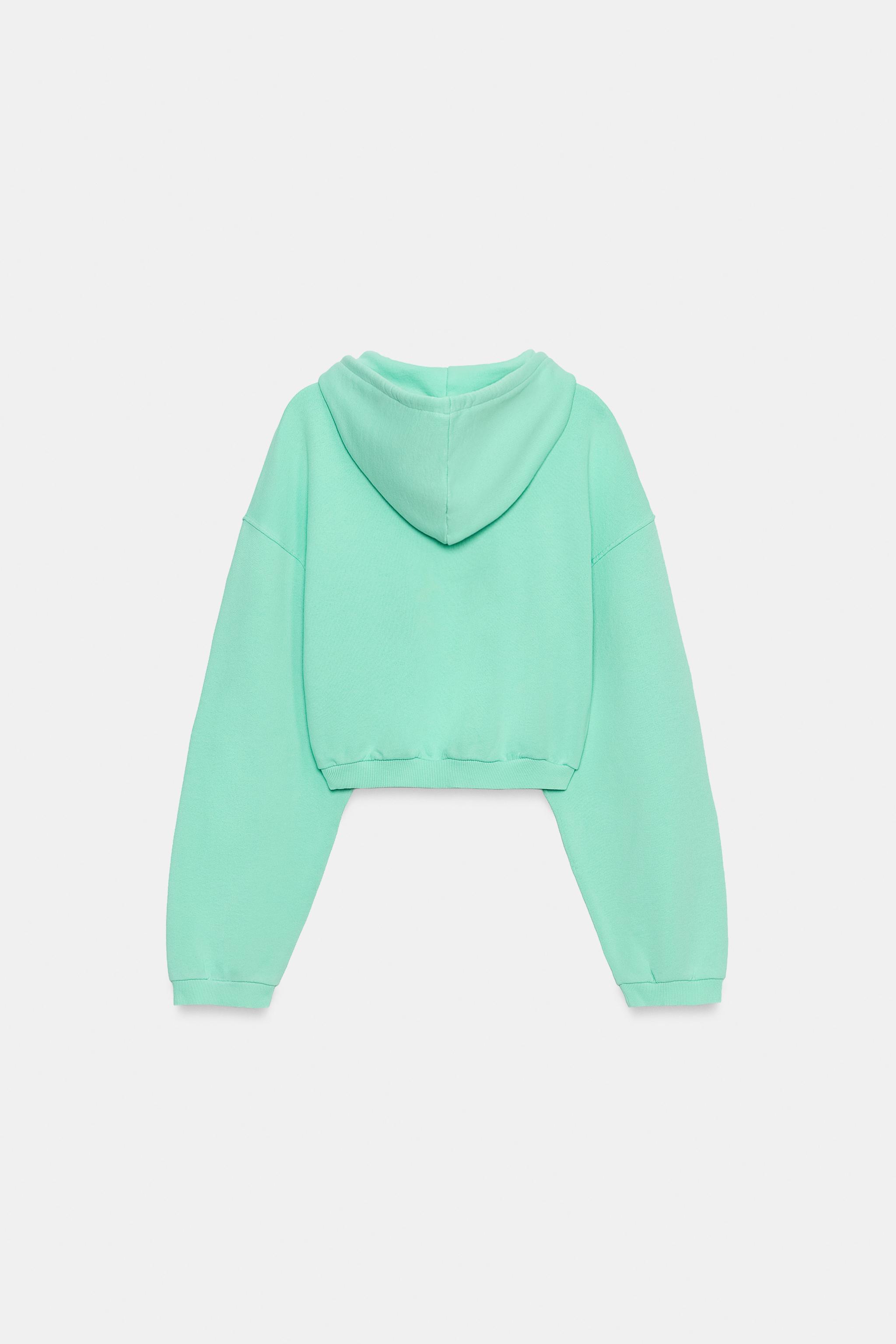 FLUORESCENT CROPPED HOODIE