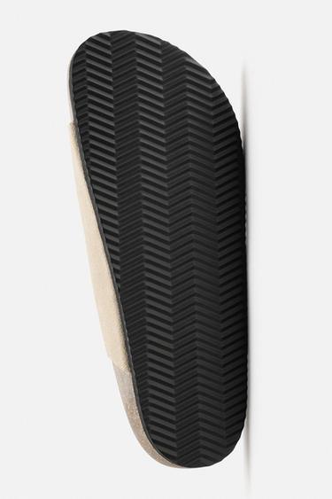 DOUBLE STRAP LEATHER SANDALS - Ecru White by Zara - Image 3