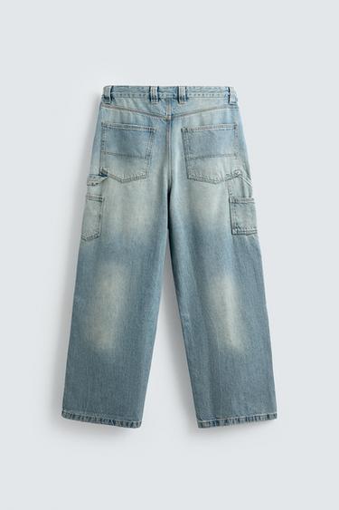 WIDE BAGGY FIT JEANS - Light blue by Zara - Image 7