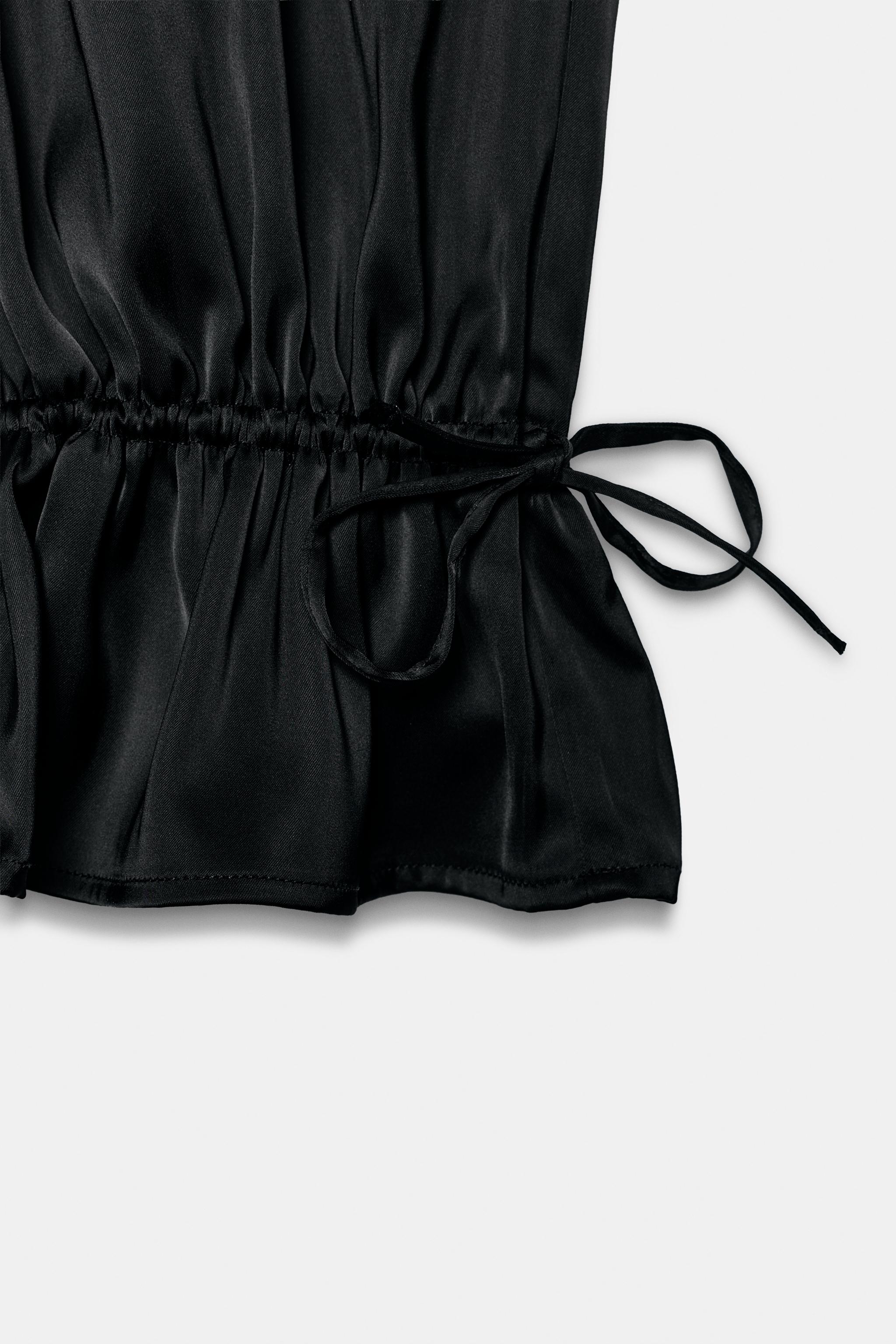 Zara BAĞCIKLI ŞALVAR PANTOLON görsel 6