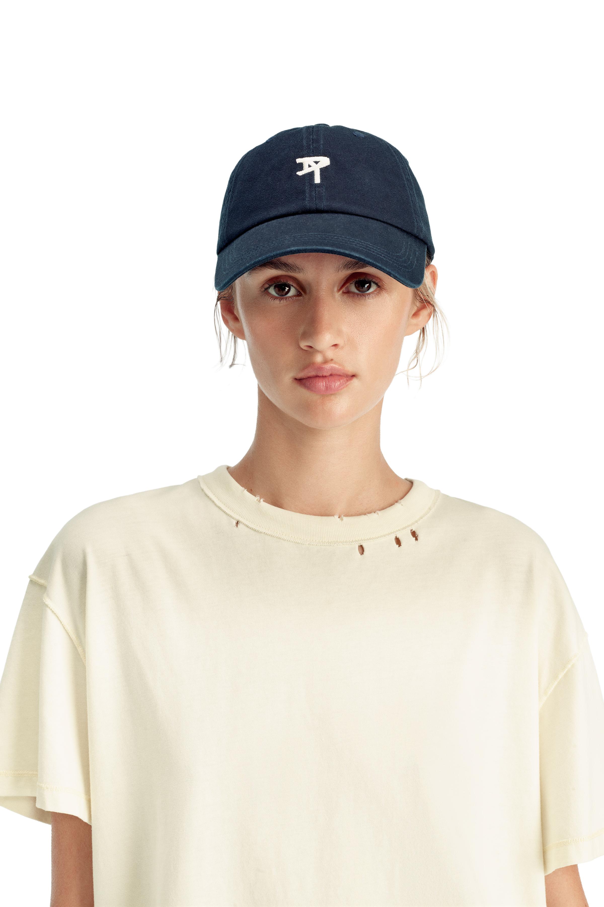 WASHED LOGO CAP — Navy blue
