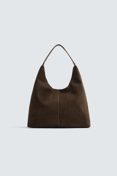 Zara 純色托特包 - 棕色