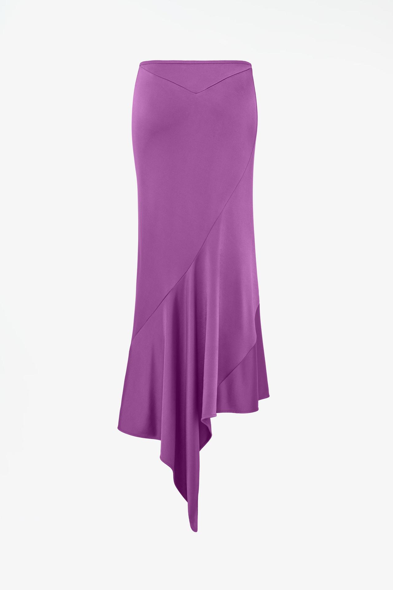 LIMITED EDITION ASYMMETRIC CUT SKIRT — Purple