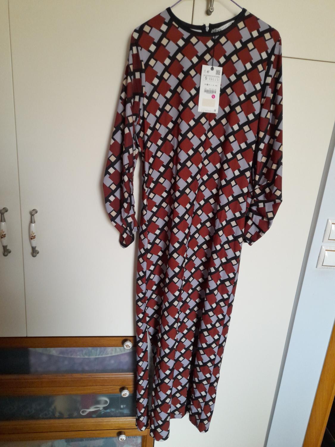 PRINTED MIDI DRESS