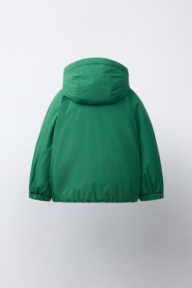 WATER-REPELLENT PARKA WITH CONTRAST DETAILS - Green by Zara