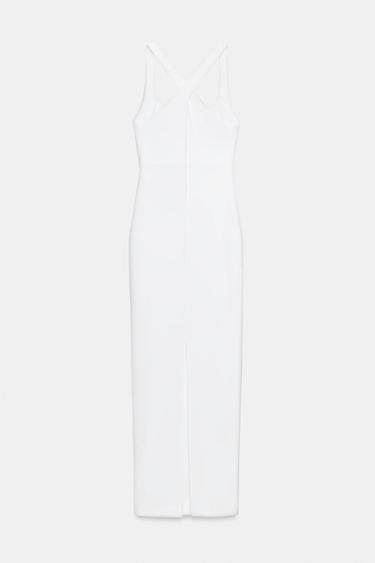LONG POLYAMIDE BLEND DRESS - White by Zara - Image 6
