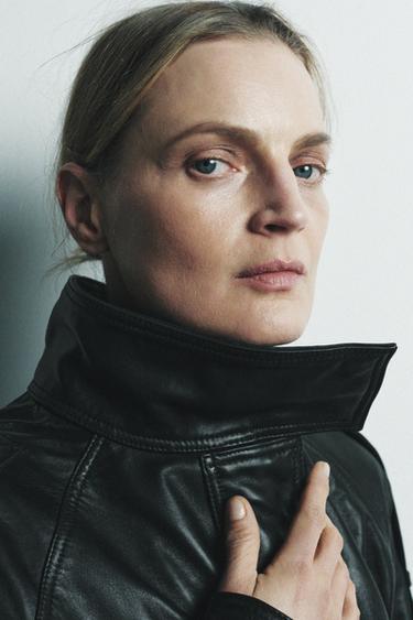 ZW COLLECTION 100% LEATHER JACKET - Black by Zara