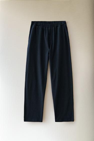 PANTALON JERSEY - Bleu de Zara - Image 5