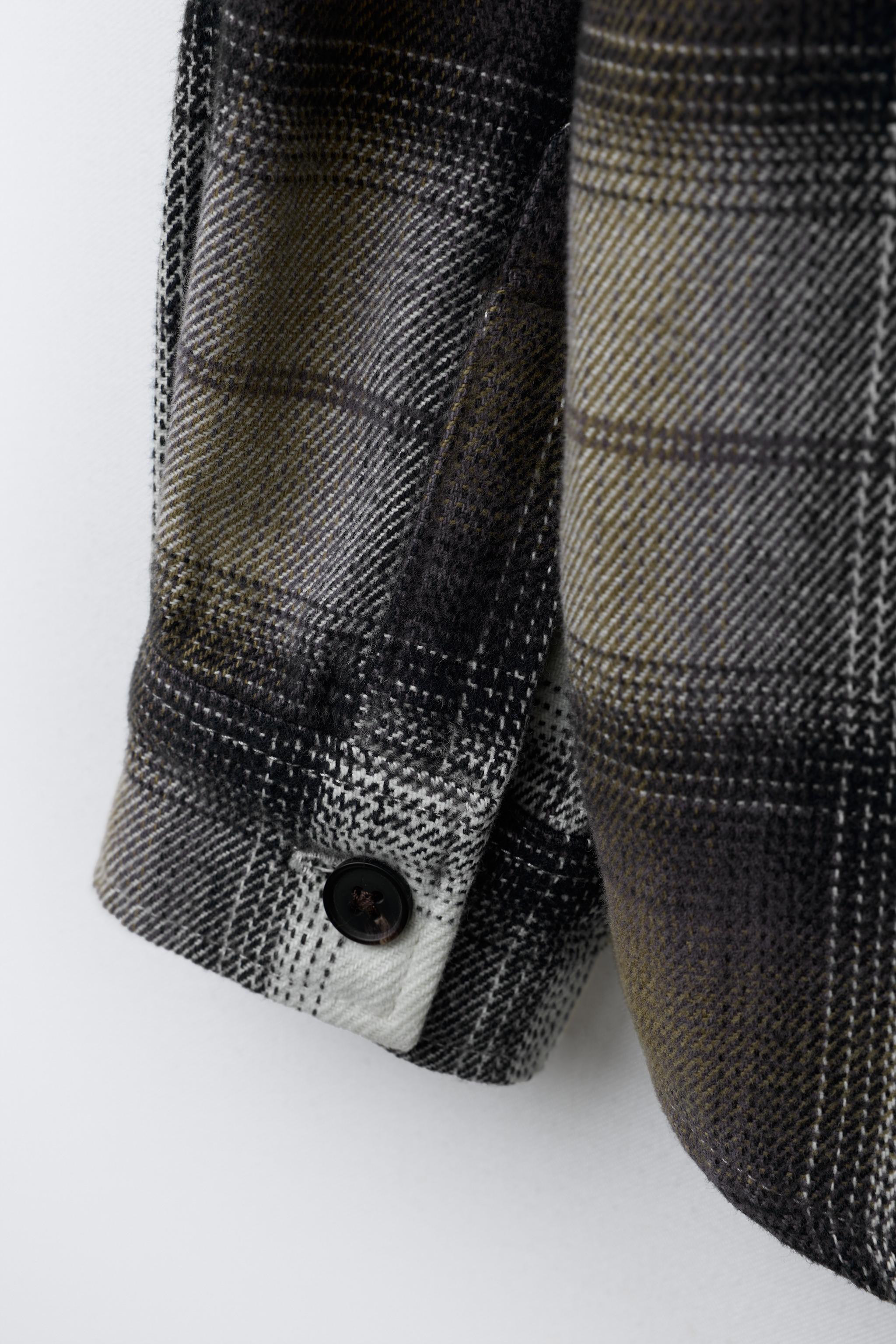 PLAID OVERSHIRT WITH REMOVABLE FLEECE HOODIE