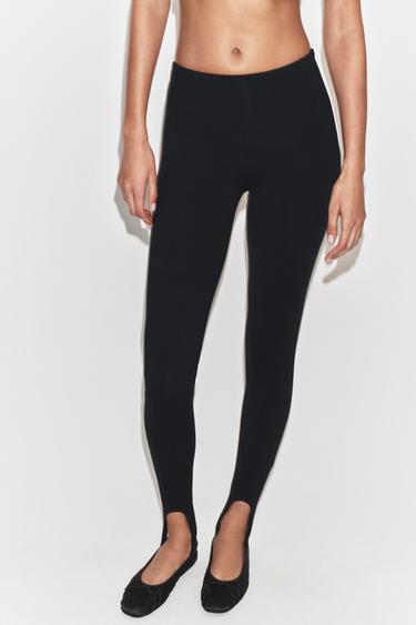 STRETCH FUSEAU LEGGINGS - Black by Zara