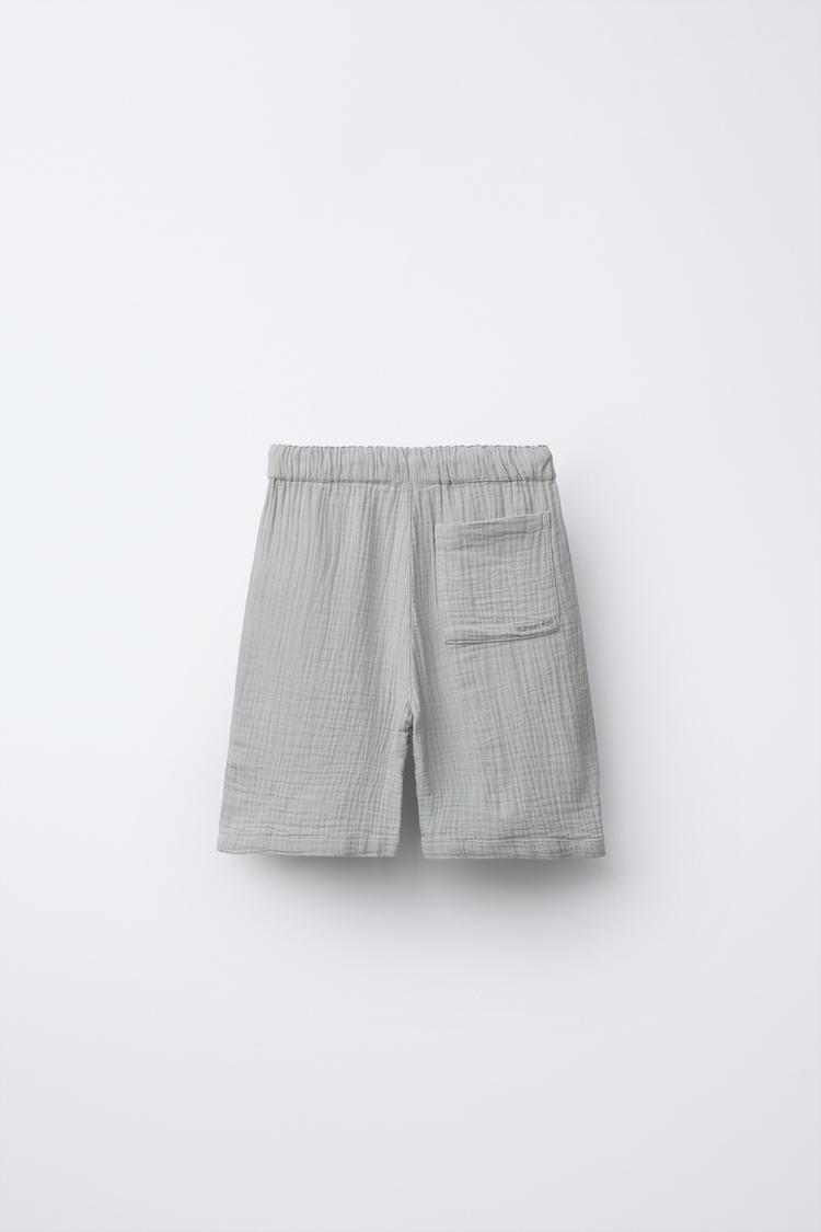PLAIN TEXTURED SHORTS