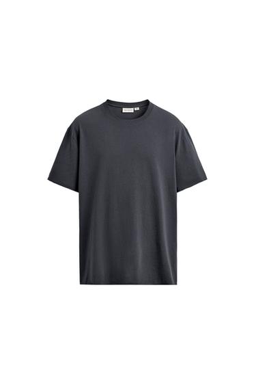 CAMISETA LIGHTWEIGHT ACABADO IRREGULAR - Azul lavado de Zara