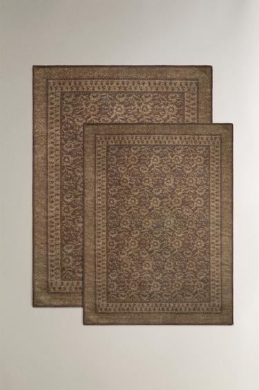 VINTAGE FLORAL RUG - Brown by Zara