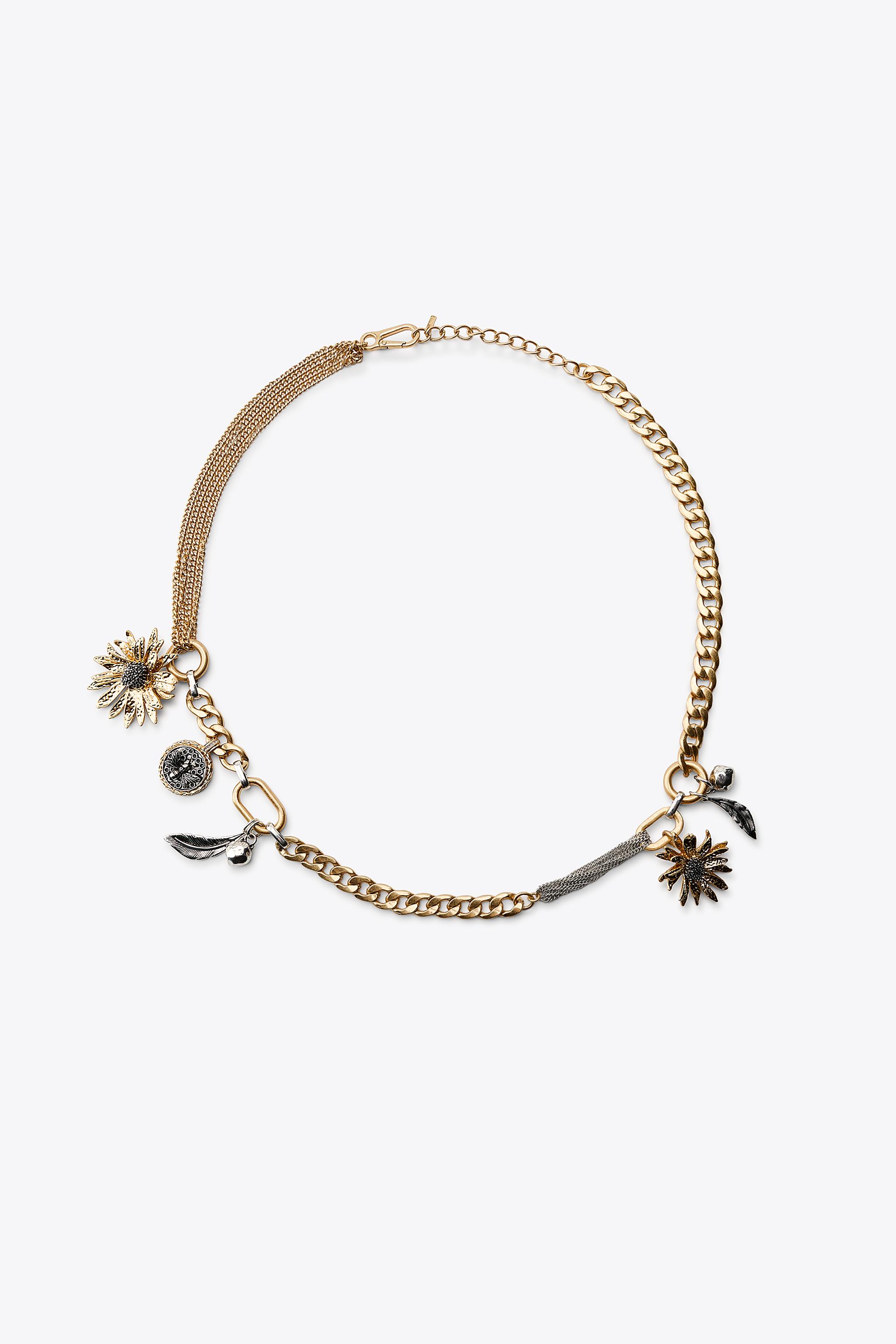 ZARA｜可愛い♪ゴールドチャーム付きメタルベルト 華やか☆ 01011038303-p.jpg?ts=1744104156742