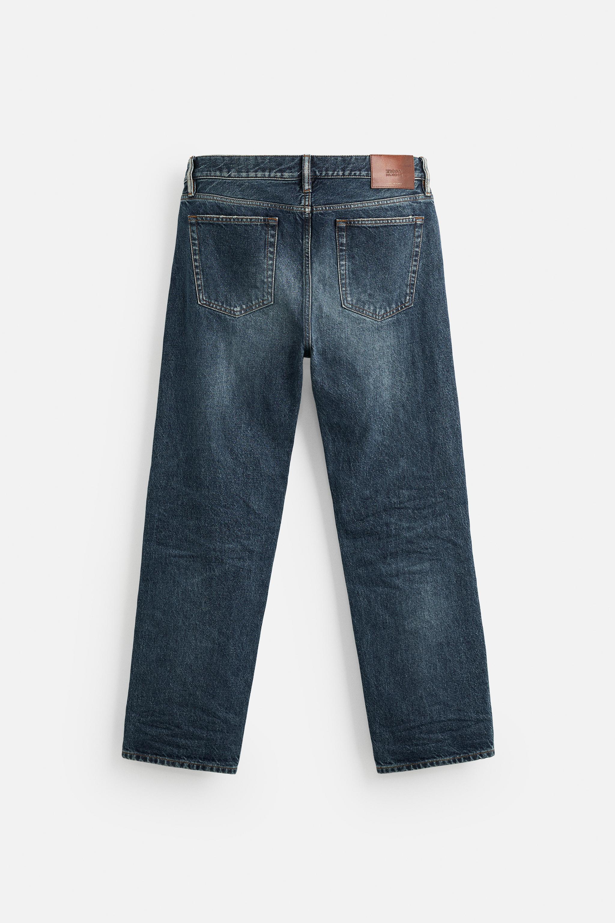 ★ドイツ発*ZARA*新作*アンウォッシュストレートデニム/INDIGO★ ザラベーシック Z1975 デニムパンツ ジーンズ ウォッシュ加工