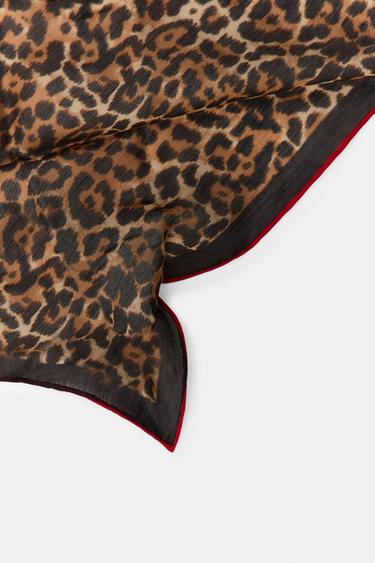 FOULARD MODAL SOIE À IMPRIMÉ ANIMAL - Leopard de Zara - Image 2