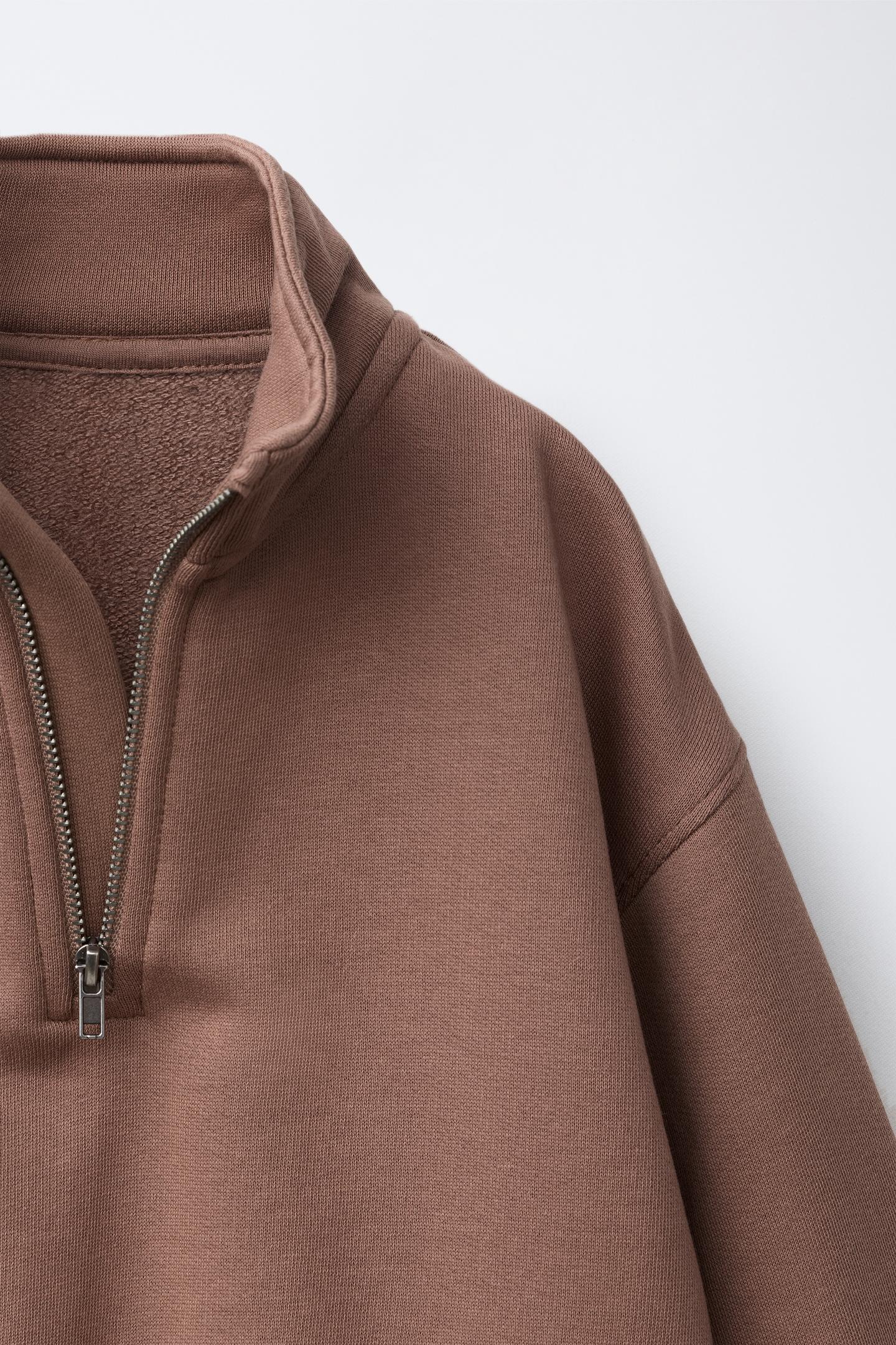 Детский комплект Zara Solid Sweatshirt and Jogger Pants Set, цвет: Пыльный розовый — фото 3