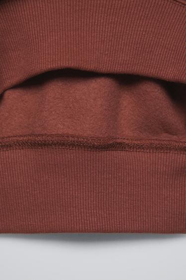 PLAIN SWEATSHIRT - Dark burgundy by Zara - Image 4