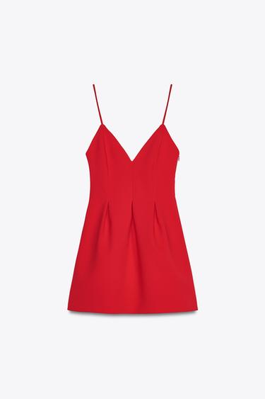 KURZES WEITES KLEID - Rot von Zara - Bild 0