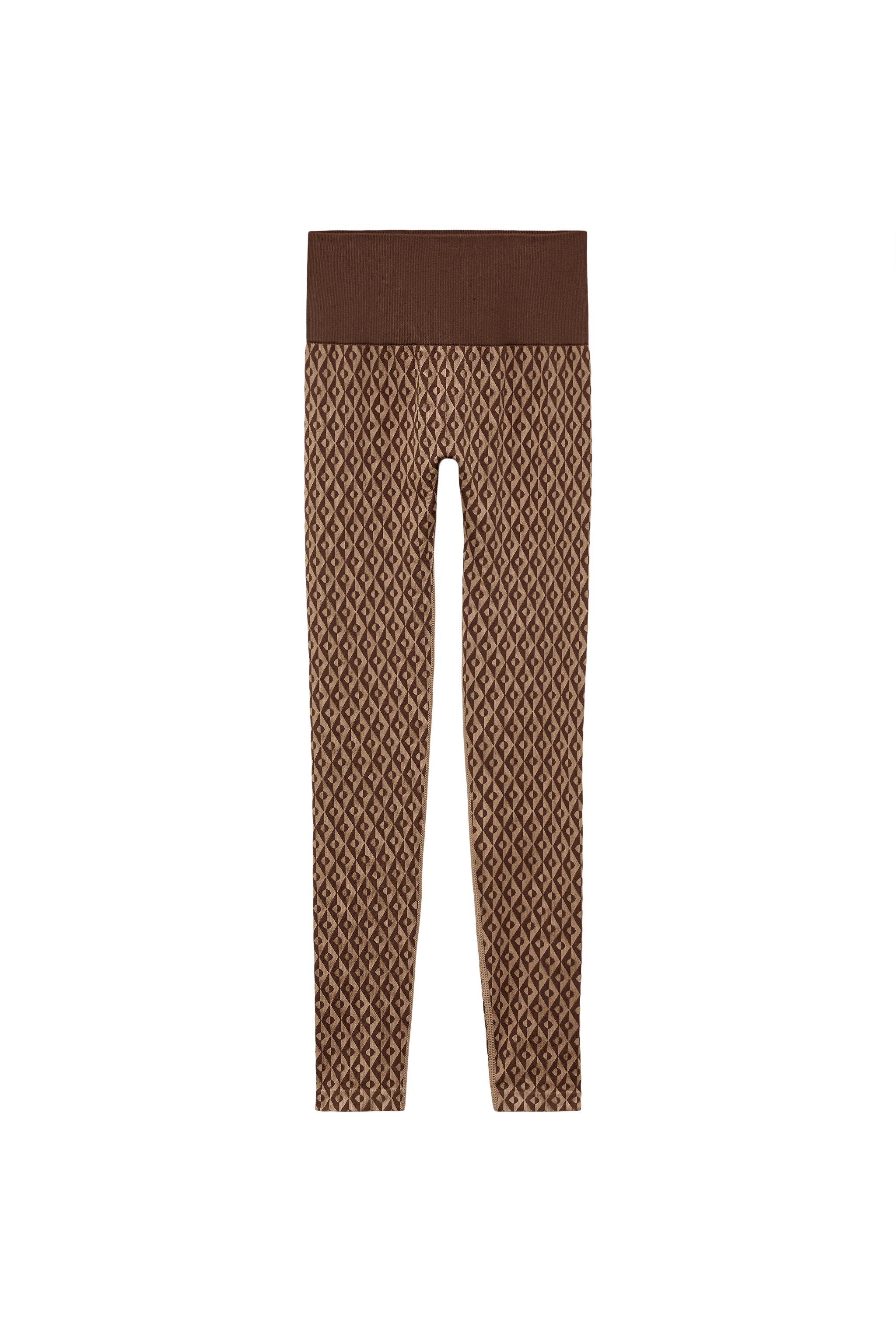 Leggings Zara Noir Avec Bande Perlée - Taille S, Neuf Avec étiquettes