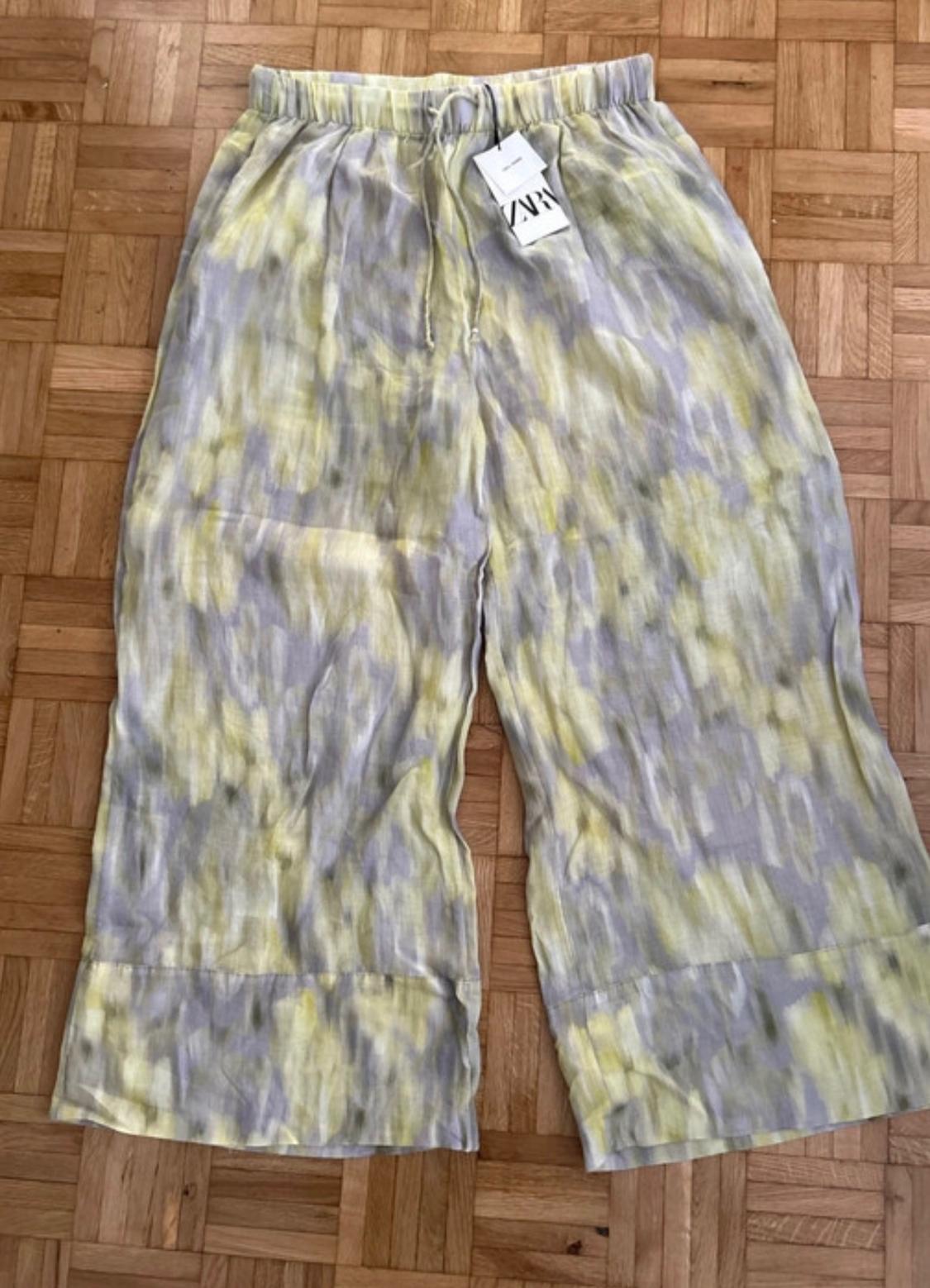 PRINTED PALAZZO RAMIE TROUSERS - Image 3