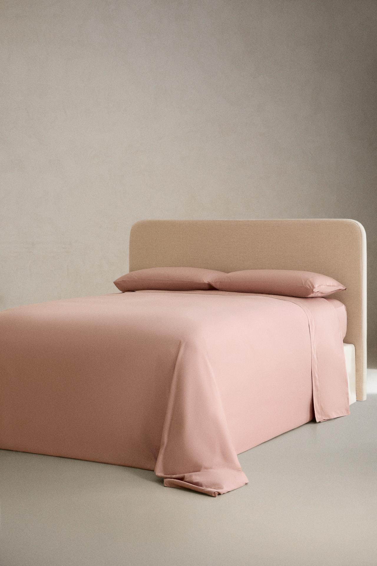 SATEEN FITTED SHEET | 40 CM HIGH (300 THREAD COUNT) — Pale pink
