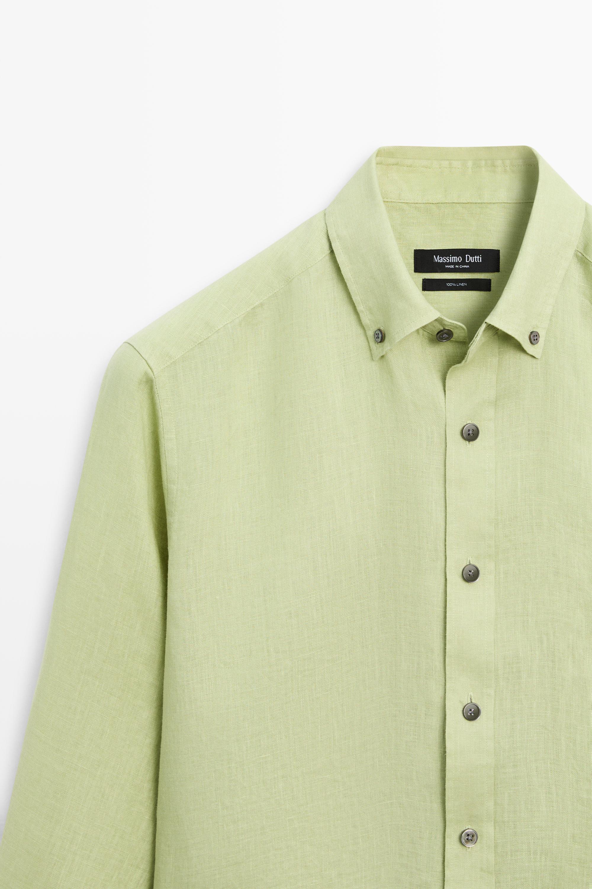 100% linen regular fit shirt