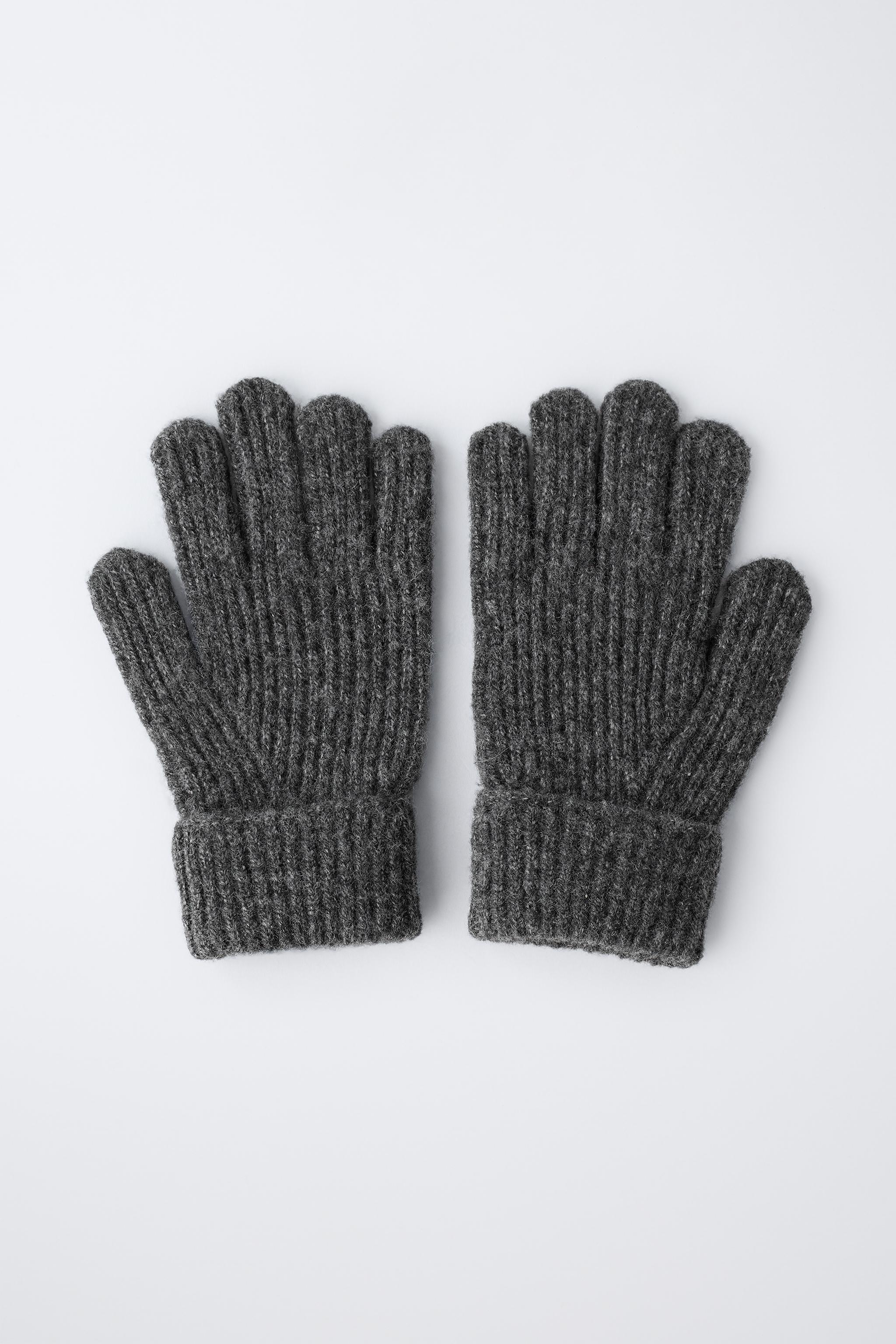 PLAIN KNIT GLOVES - camel | ZARA United Kingdom