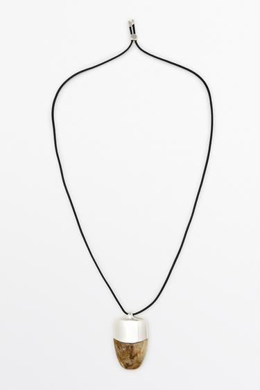 Collier pendentif marbré - Caramel de Zara - Image 0