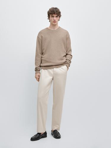 Pantalón barrel fit tailored - Beige de Zara