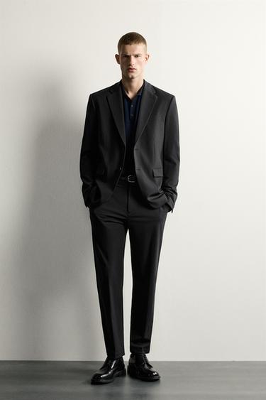 COMFORT SLIM FIT SUIT BLAZER - Black by Zara