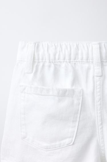 DENIM BERMUDA SKIRT - White by Zara - Image 3