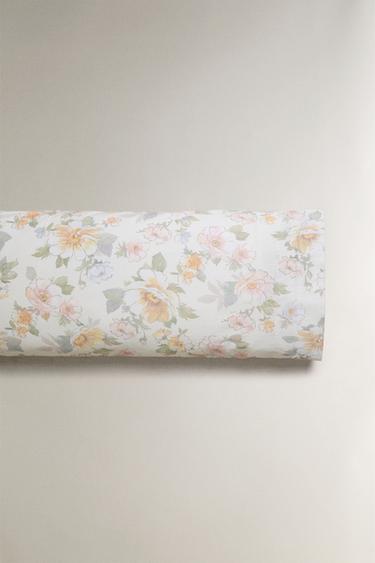 FLORAL SATEEN PILLOWCASE - Ecru by Zara - Image 4
