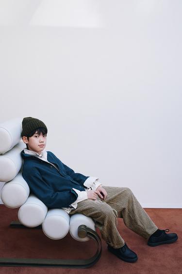 Zara 法蘭絨口袋襯衫 - 鴨藍色