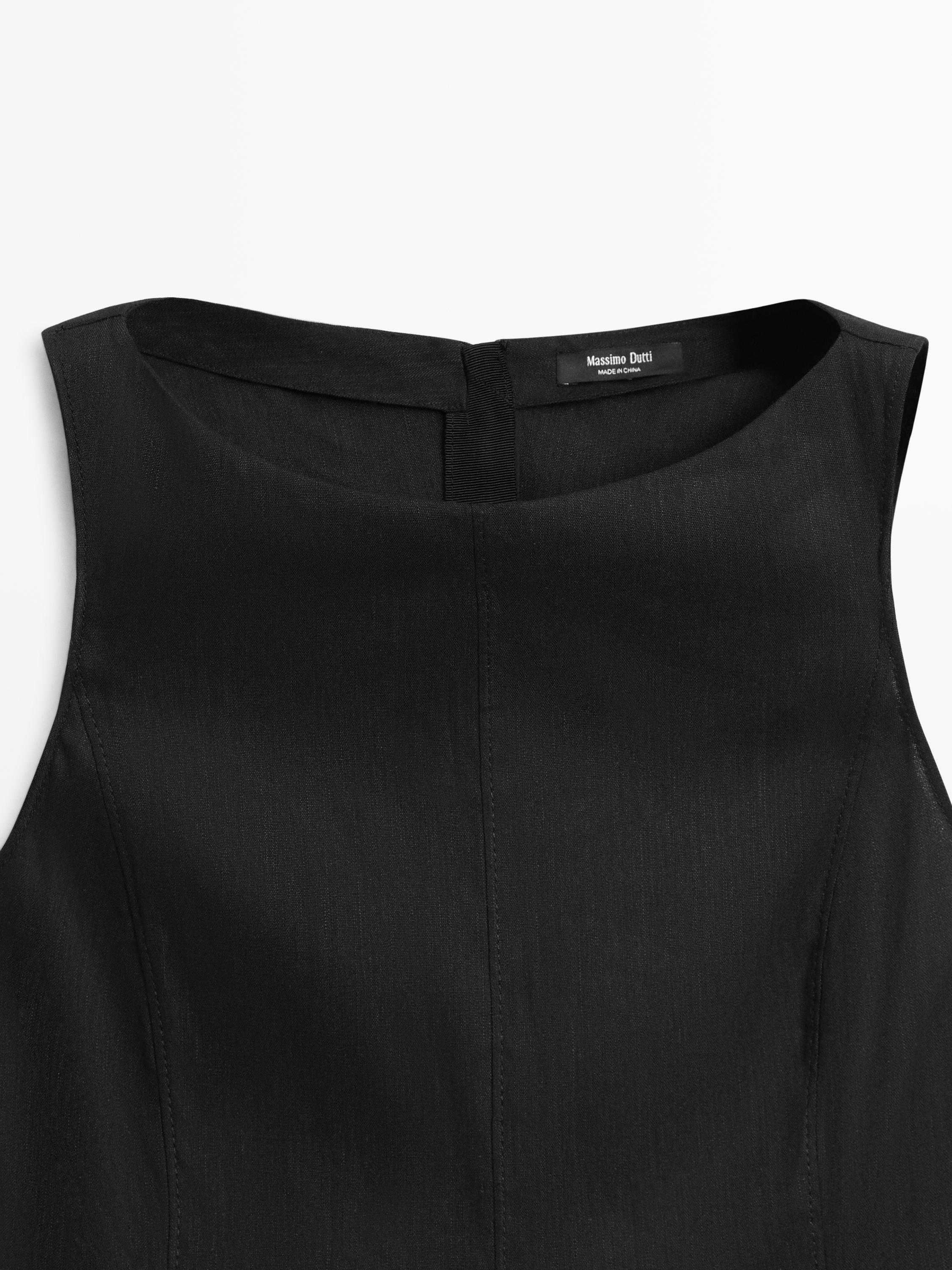 Robe longue fluide en lin
