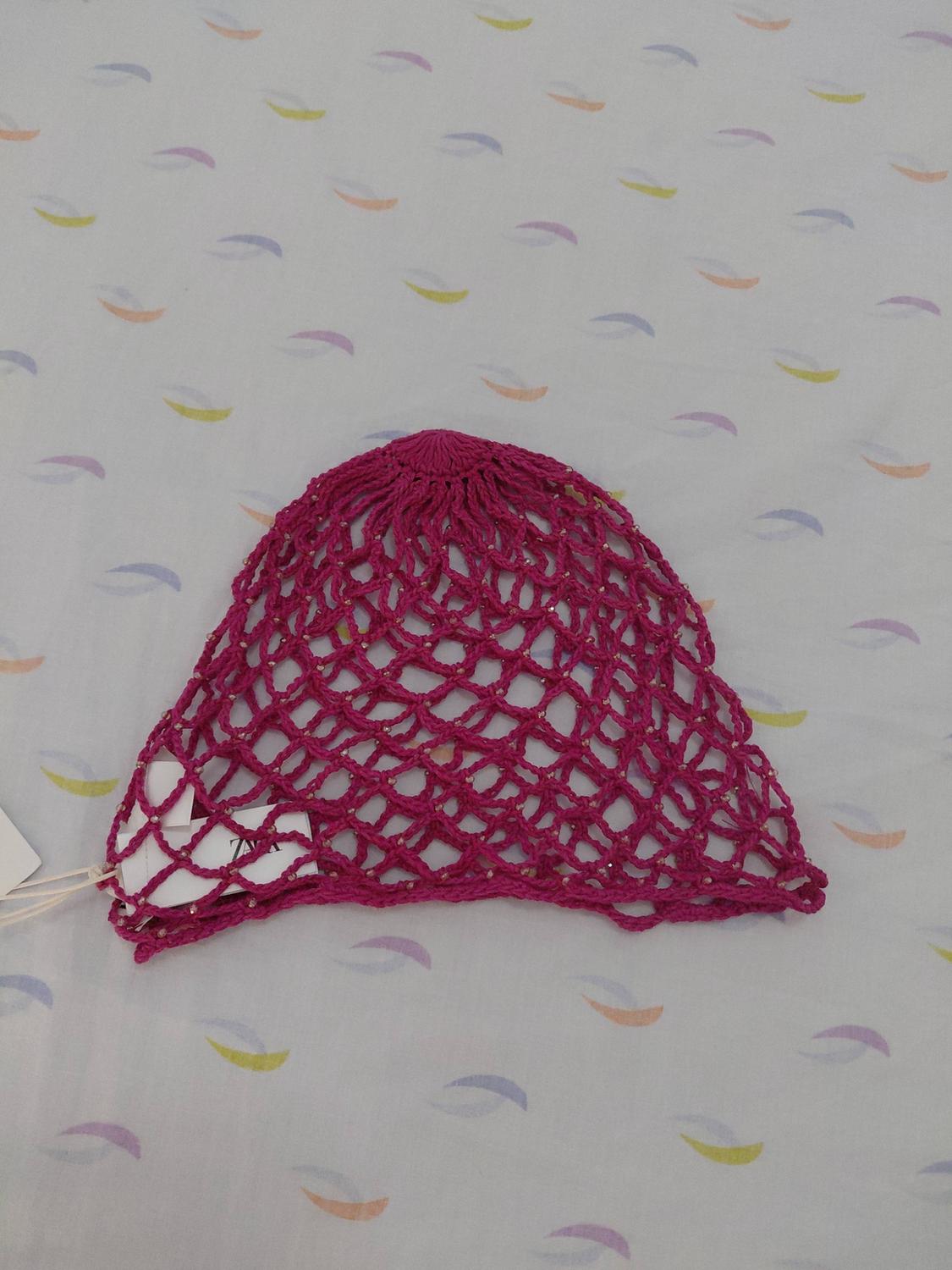 CROCHET KNIT BEANIE WITH BEADS - Image 4