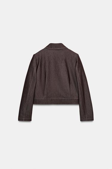 VESTE COURTE À POCHES À RABAT - Marron de Zara - Image 8