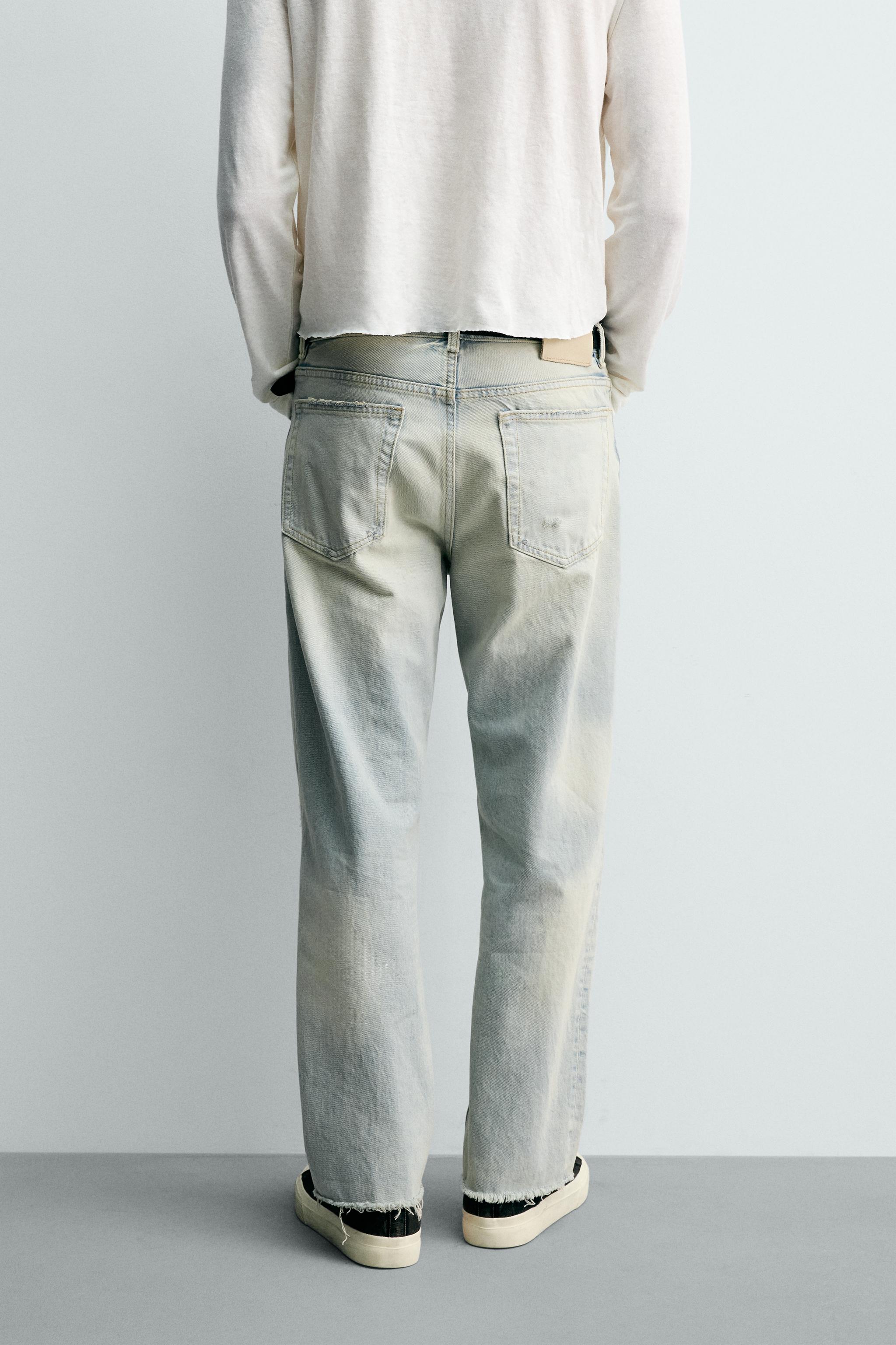 STRAIGHT CROPPED FIT JEANS