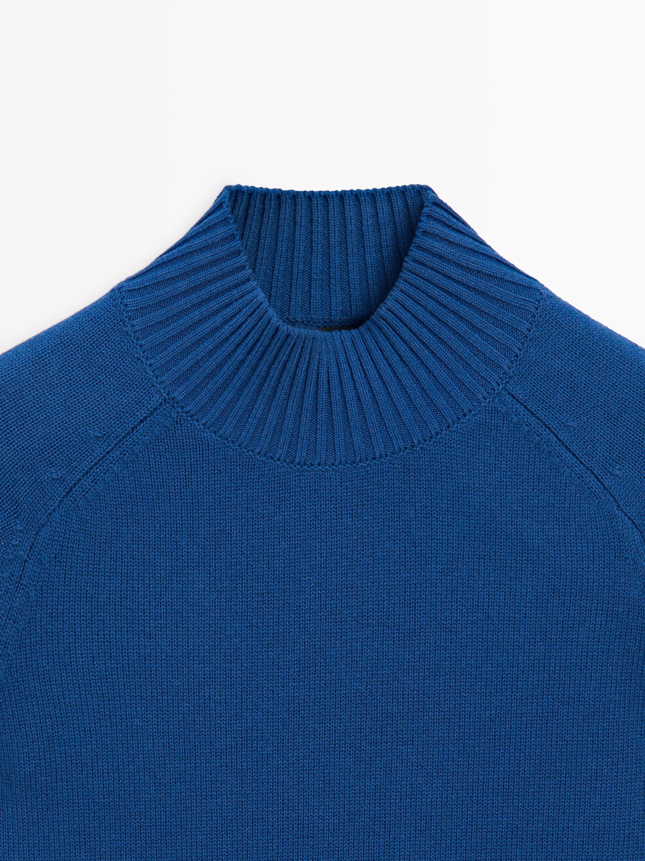 Cotton blend knit sweater