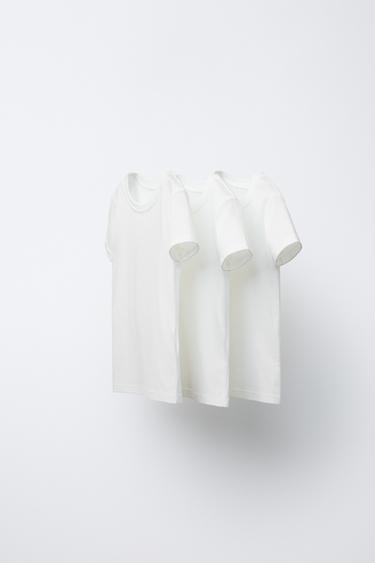 2-6 AÑOS/ PACK TRES CAMISETAS MANGA CORTA - Blanco roto de Zara
