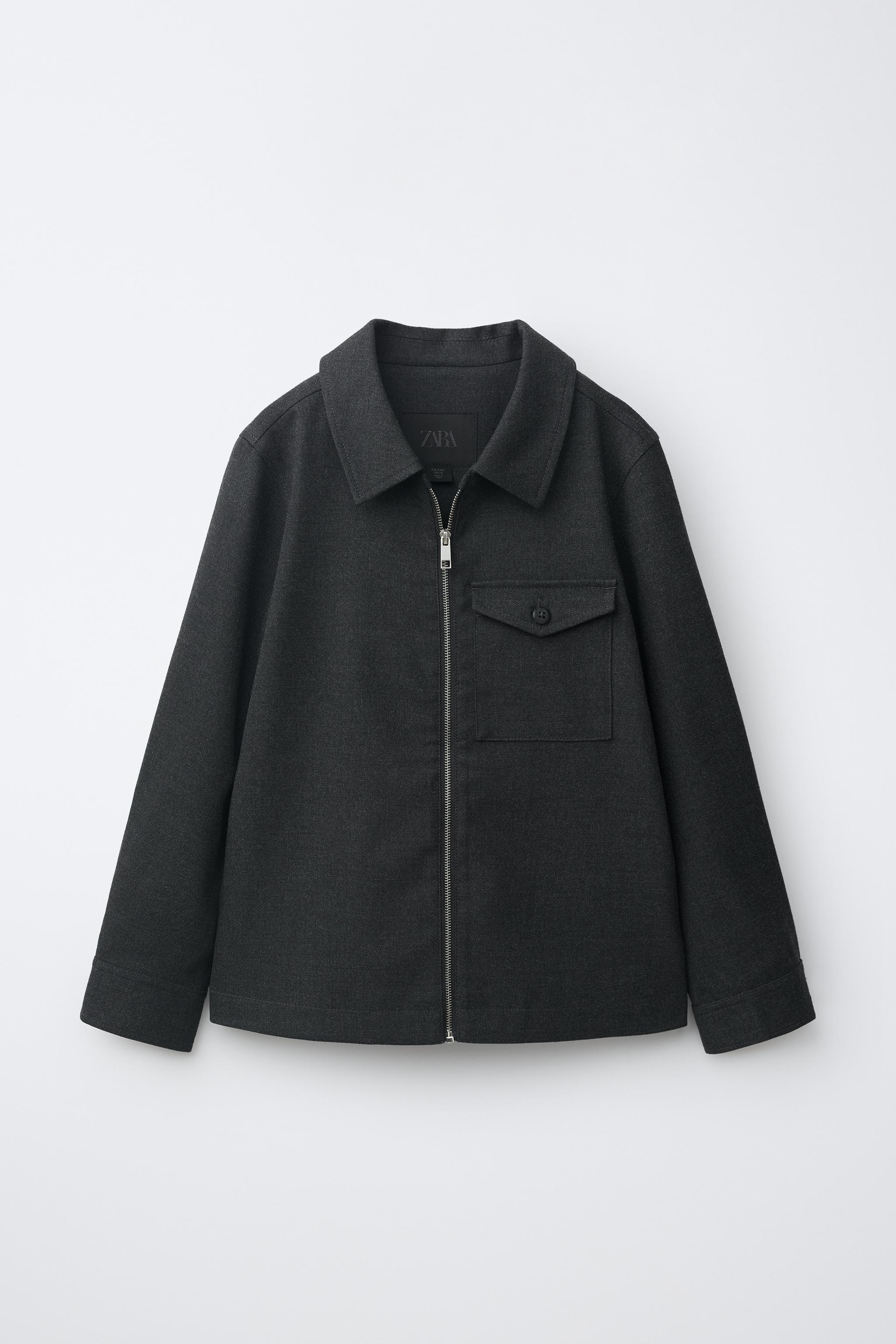 Детские рубашки Zara ZIP-UP OVERSHIRT