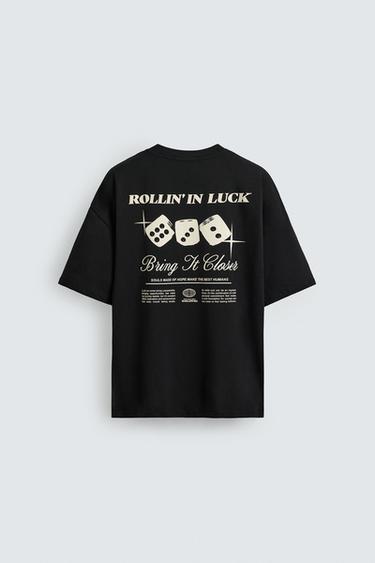 DICE PRINT T-SHIRT - Black by Zara - Image 7