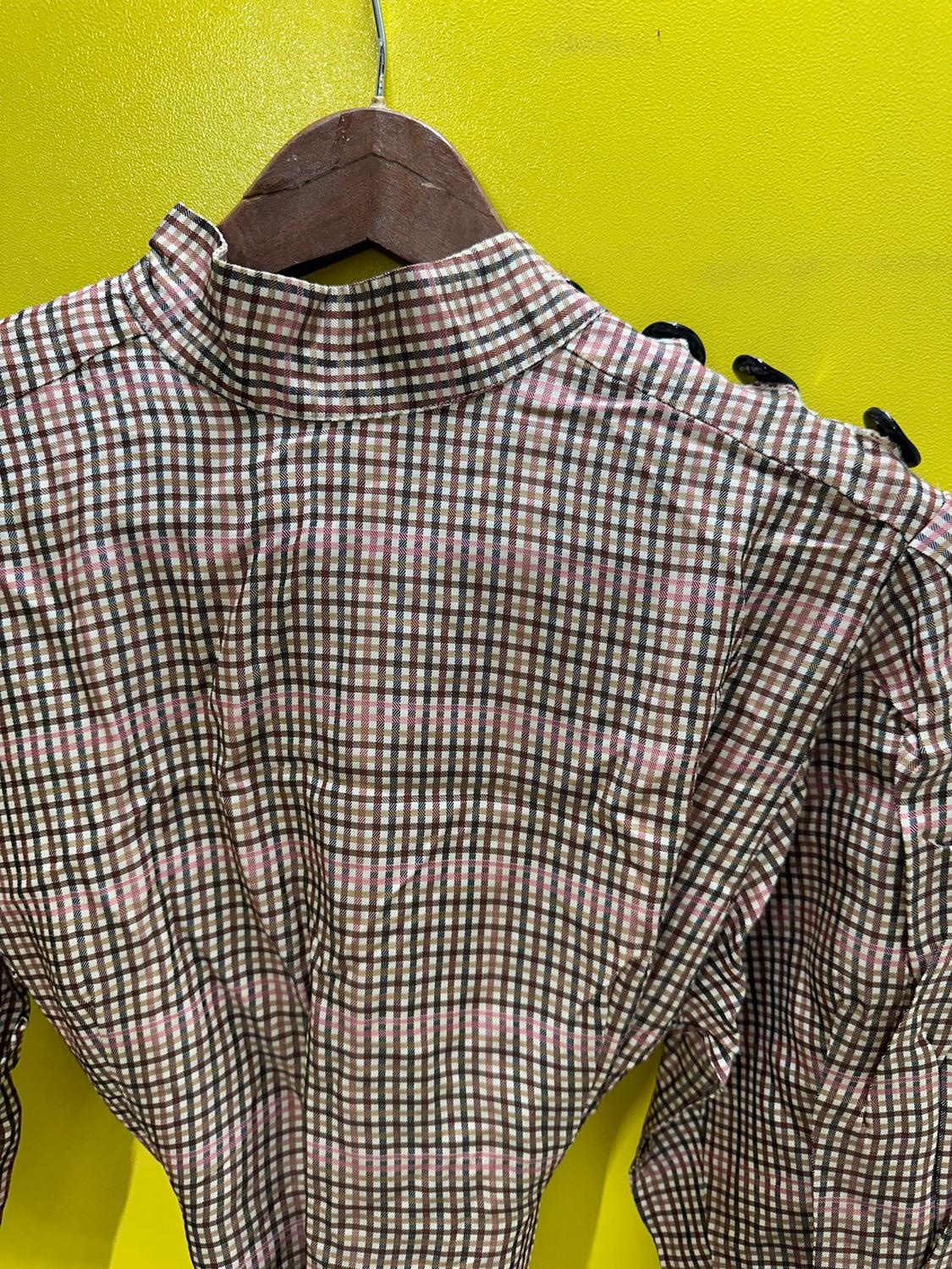 CHECKED DRESS WITH BELT - Image 2