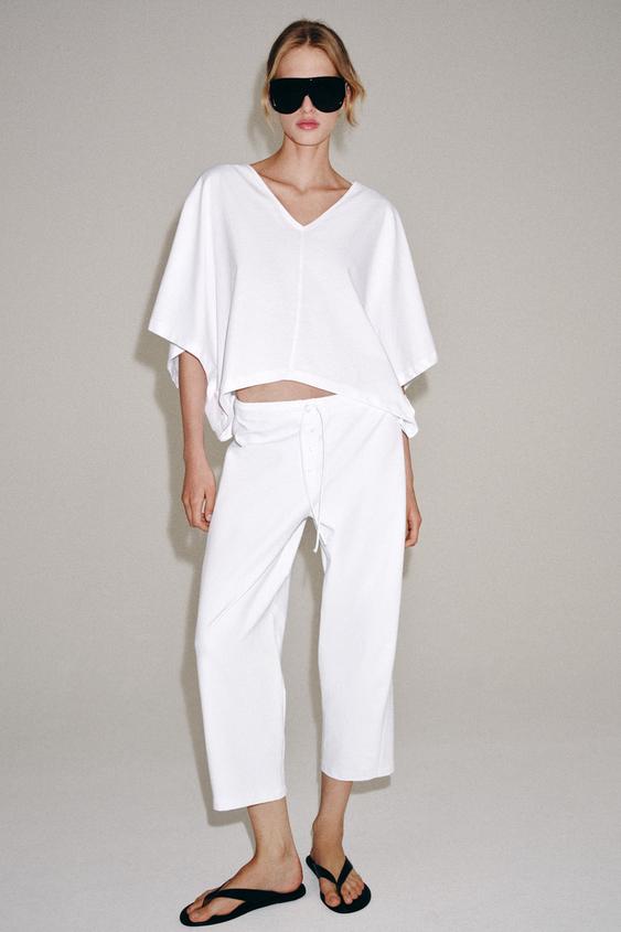Spodnie capri interlock