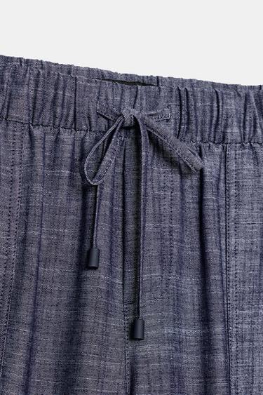 PANTALON DE JOGGING À CHEVILLES ÉLASTIQUES - Indigo de Zara - Image 9