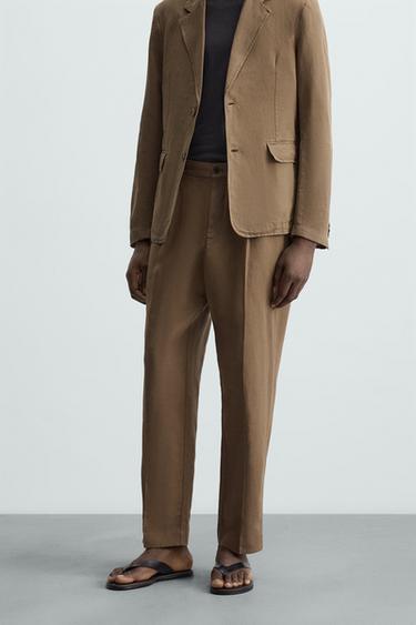 PANTALÓN LAVADO TRAJE - Khaki de Zara